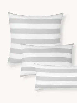 Federa reversibile in cotone a righe Lorena