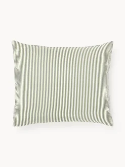 Federa reversibile in cotone a righe Lorena