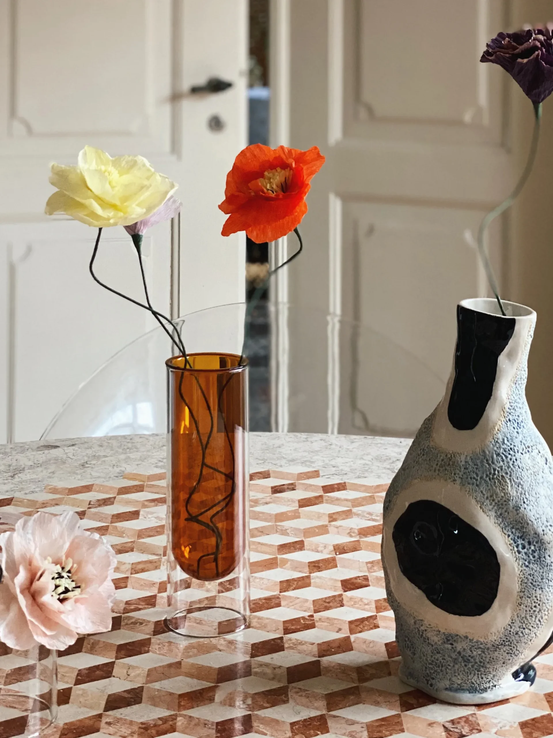 Fiore artificiale fatto a mano Poppy
