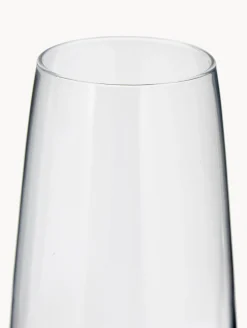 Flute champagne in vetro soffiato con sfumatura Smoke 4 pz
