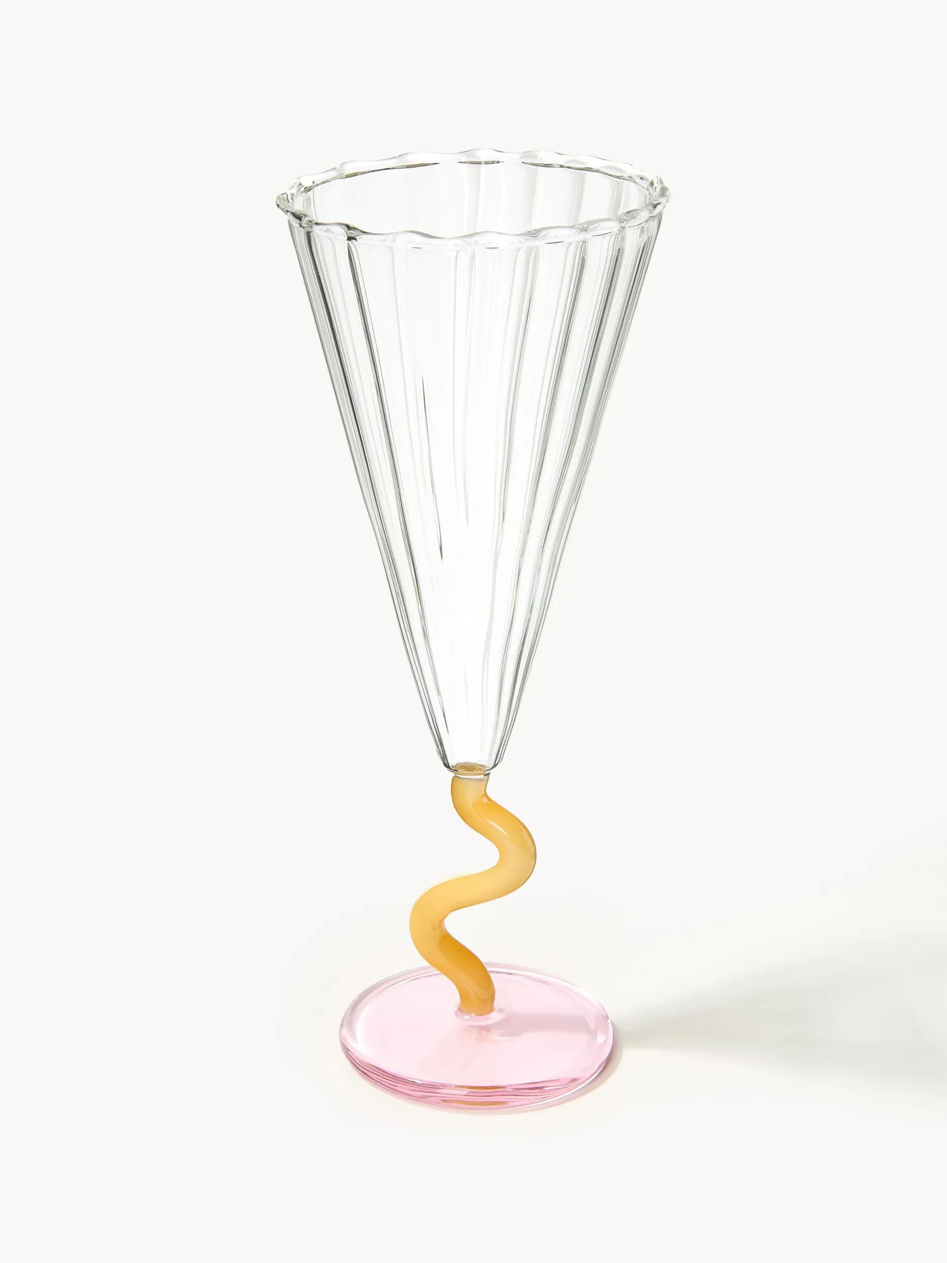 Flute da champagne fatti a mano Curve 2 pz