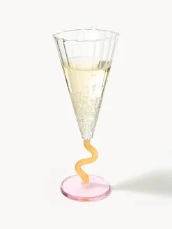 Flute da champagne fatti a mano Curve 2 pz
