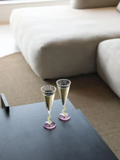 Flute da champagne fatti a mano Curve 2 pz