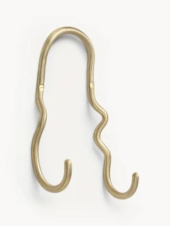 Gancio da parete fatto a mano in ottone Curvature