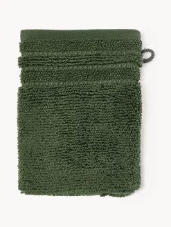 Guanti da bagno con bordo rigato Luxe 2 pz