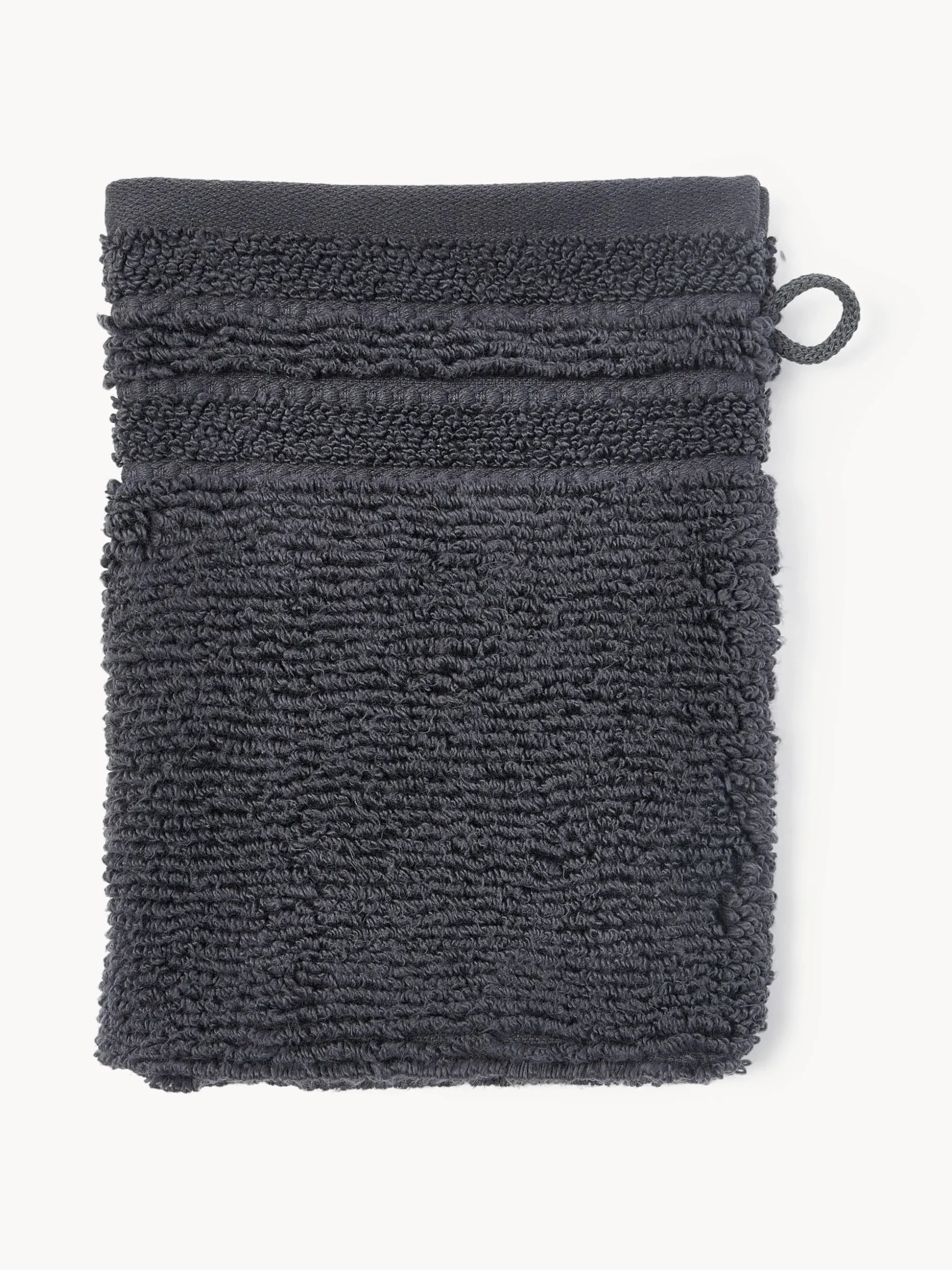 Guanti da bagno con bordo rigato Luxe 2 pz
