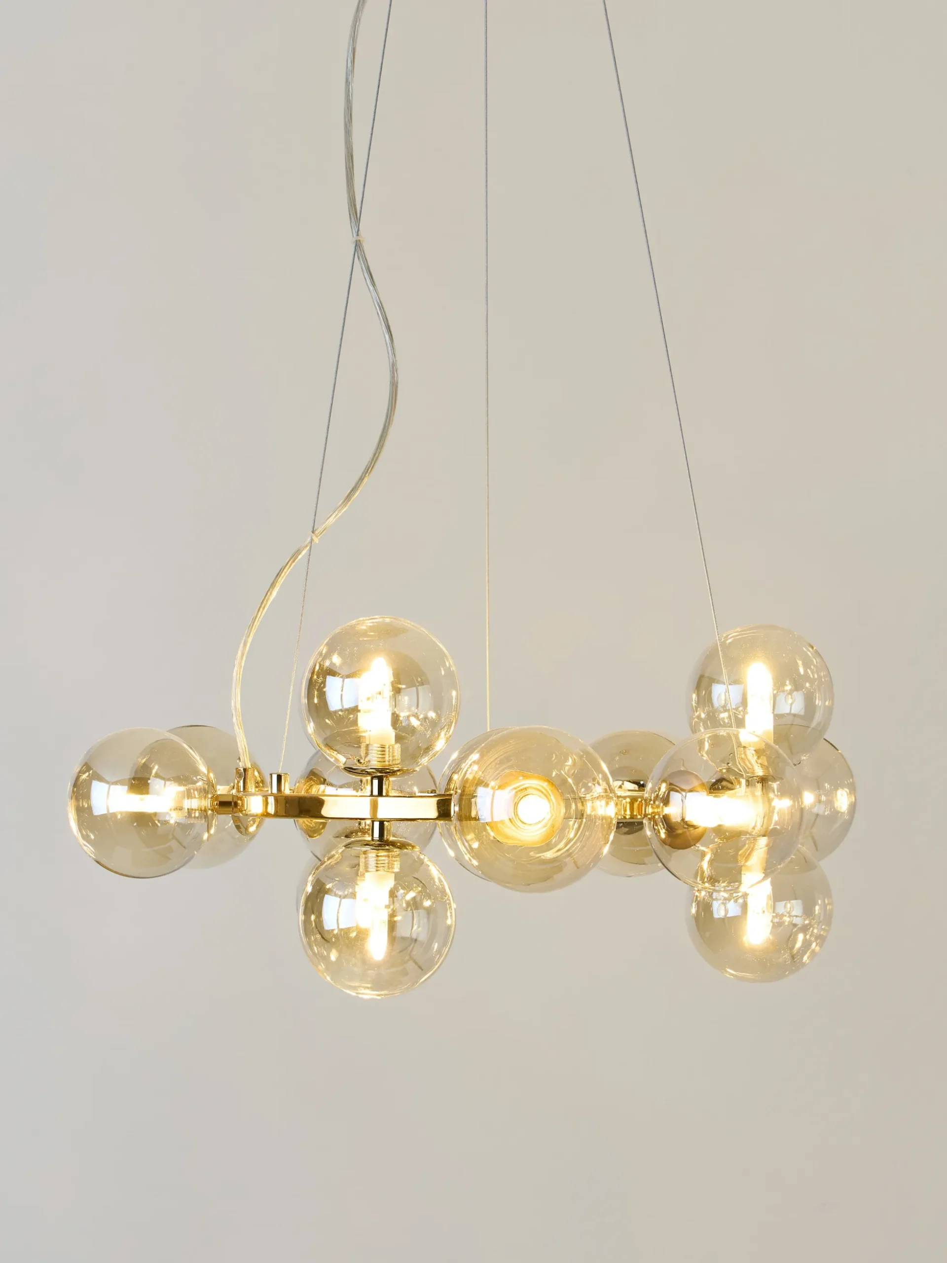 Lampada a sospensione a LED in vetro soffiato Splendor