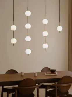 Lampada a sospensione a LED in vetro soffiato Audrey