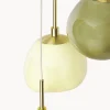 Lampada a sospensione cluster in vetro opalino Josie