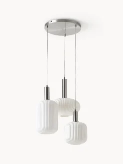 Lampada a sospensione cluster in vetro opale Candela