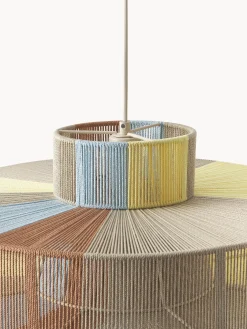 Lampada a sospensione grande in fili di lino Lace