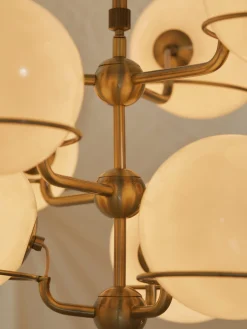 Lampada a sospensione grande con sfere in vetro Carey