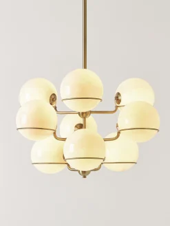 Lampada a sospensione grande con sfere in vetro Carey