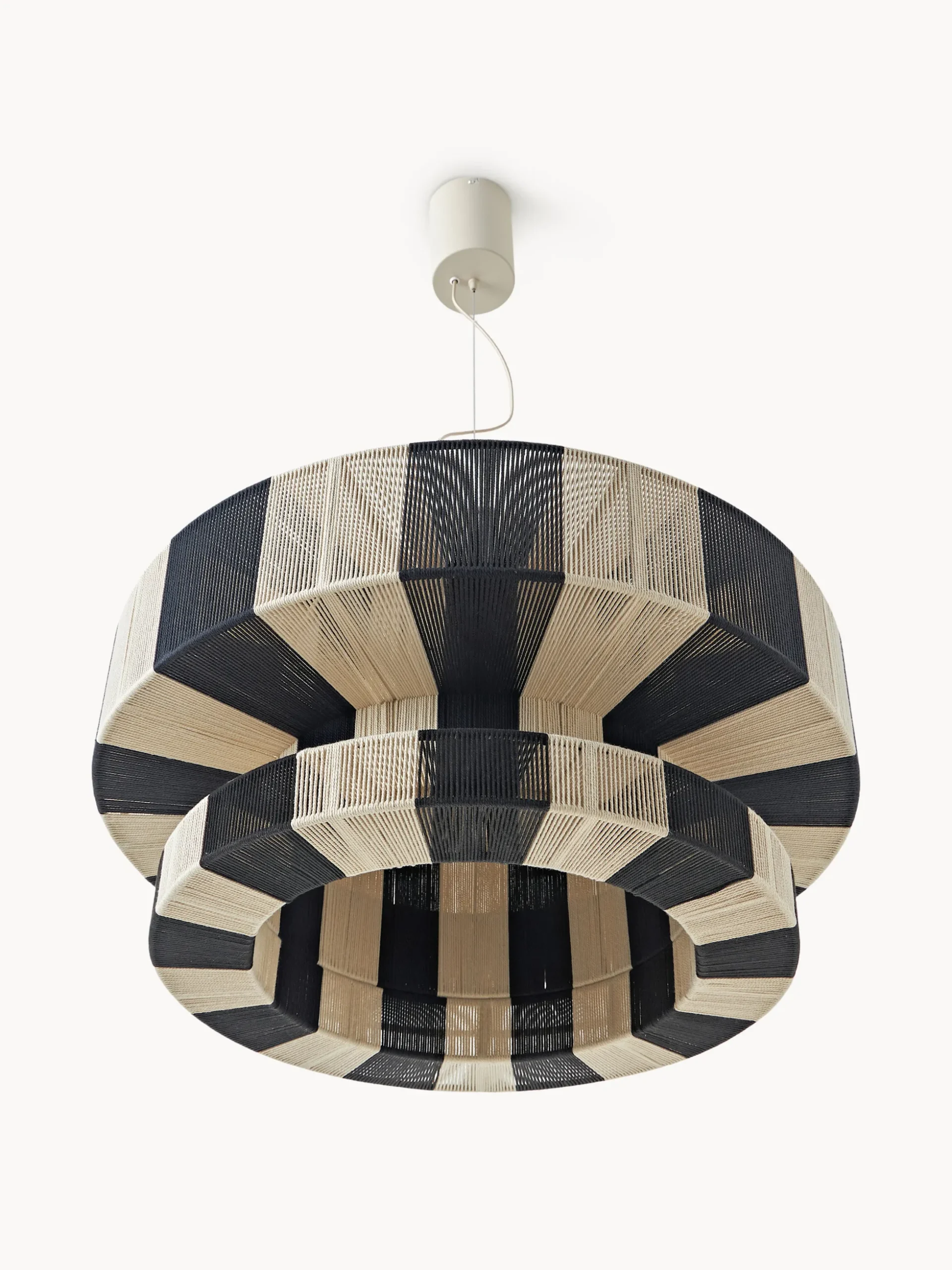 Lampada a sospensione grande in lino Lace
