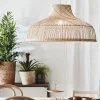 Lampada a sospensione grande in rattan Braid