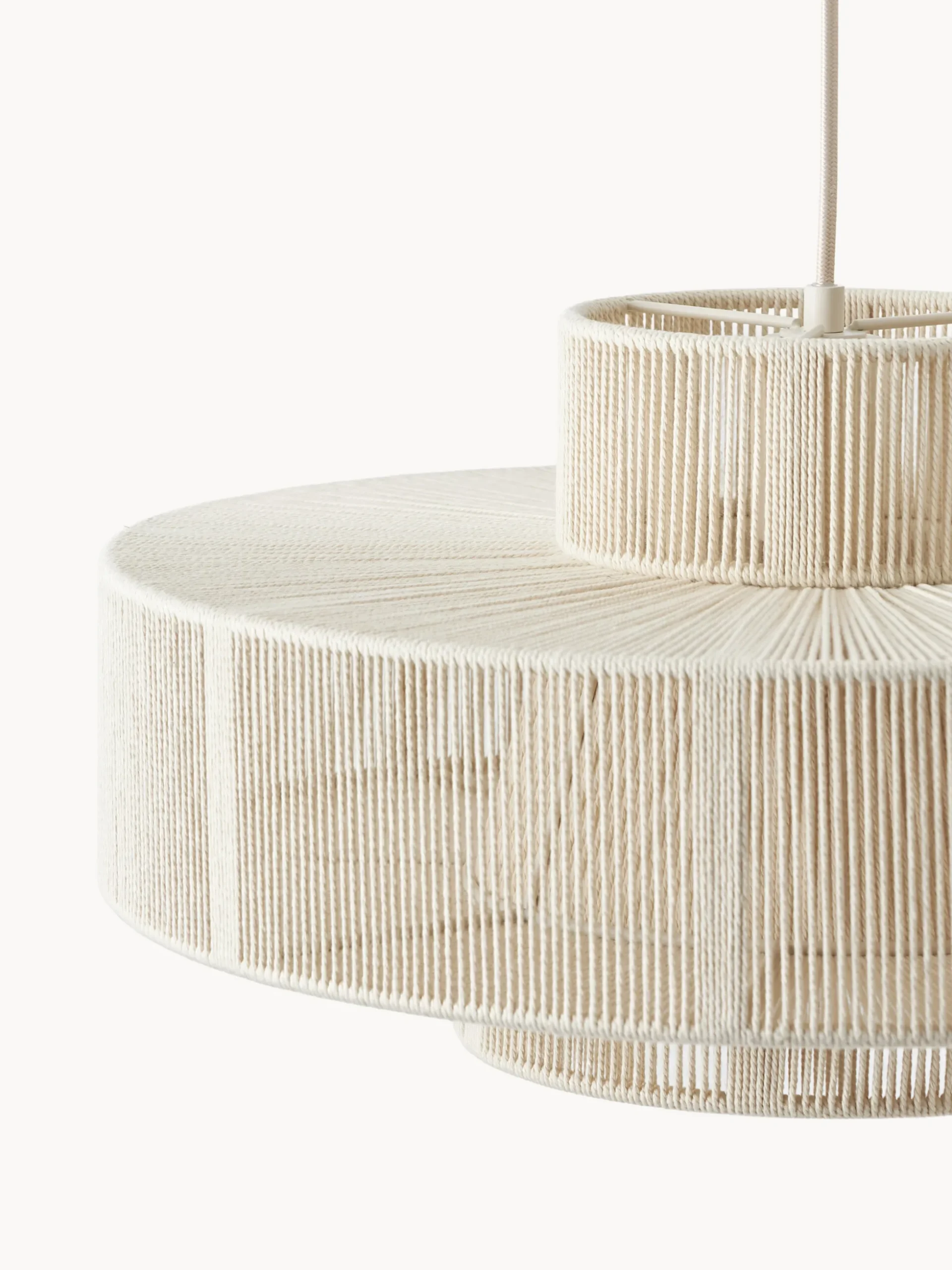 Lampada a sospensione grande in lino Lace