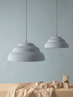 Lampada a sospensione in gres fatta a mano Kaskad, varie misure