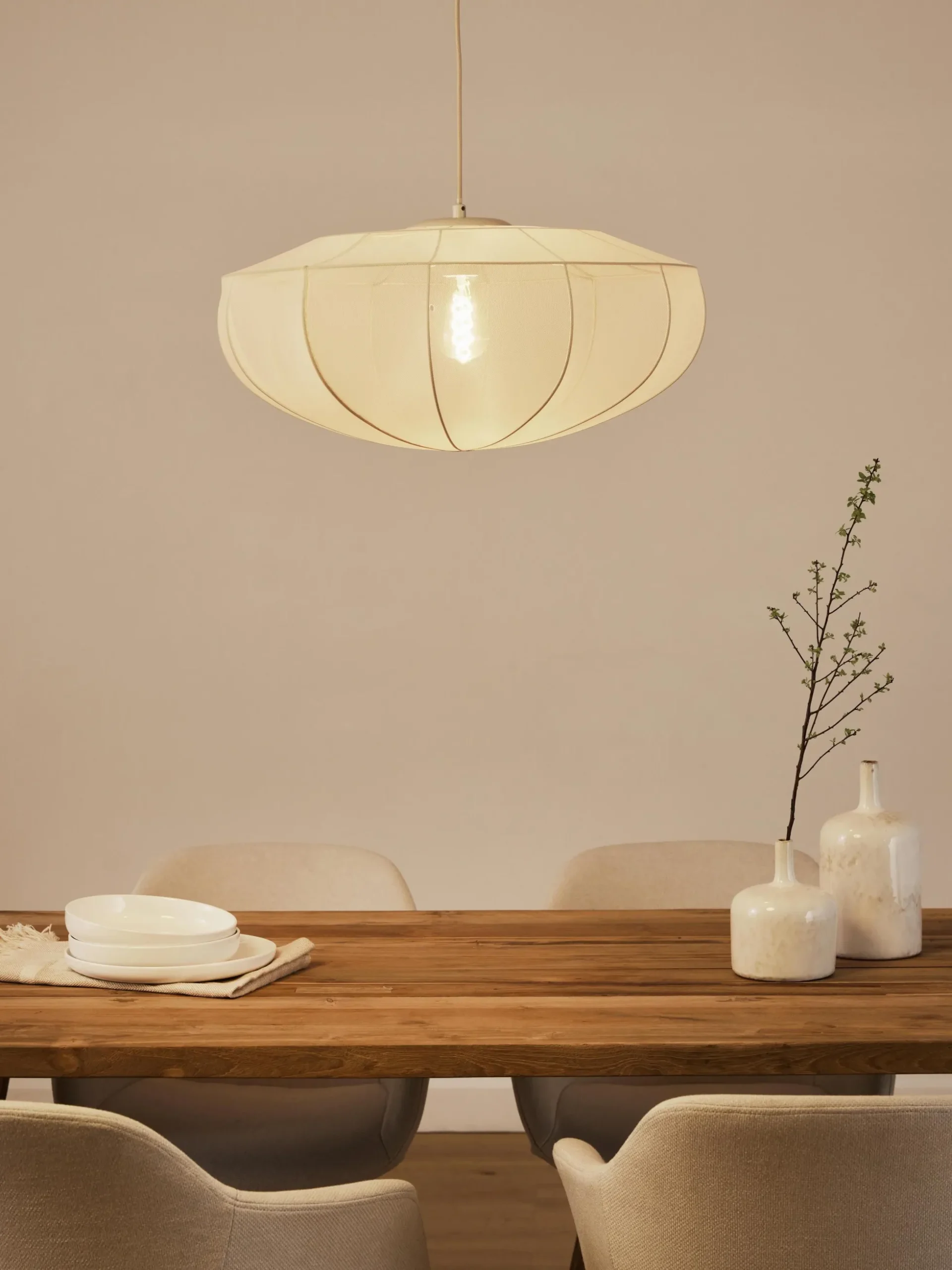 Lampada a sospensione in tessuto a rete Beau