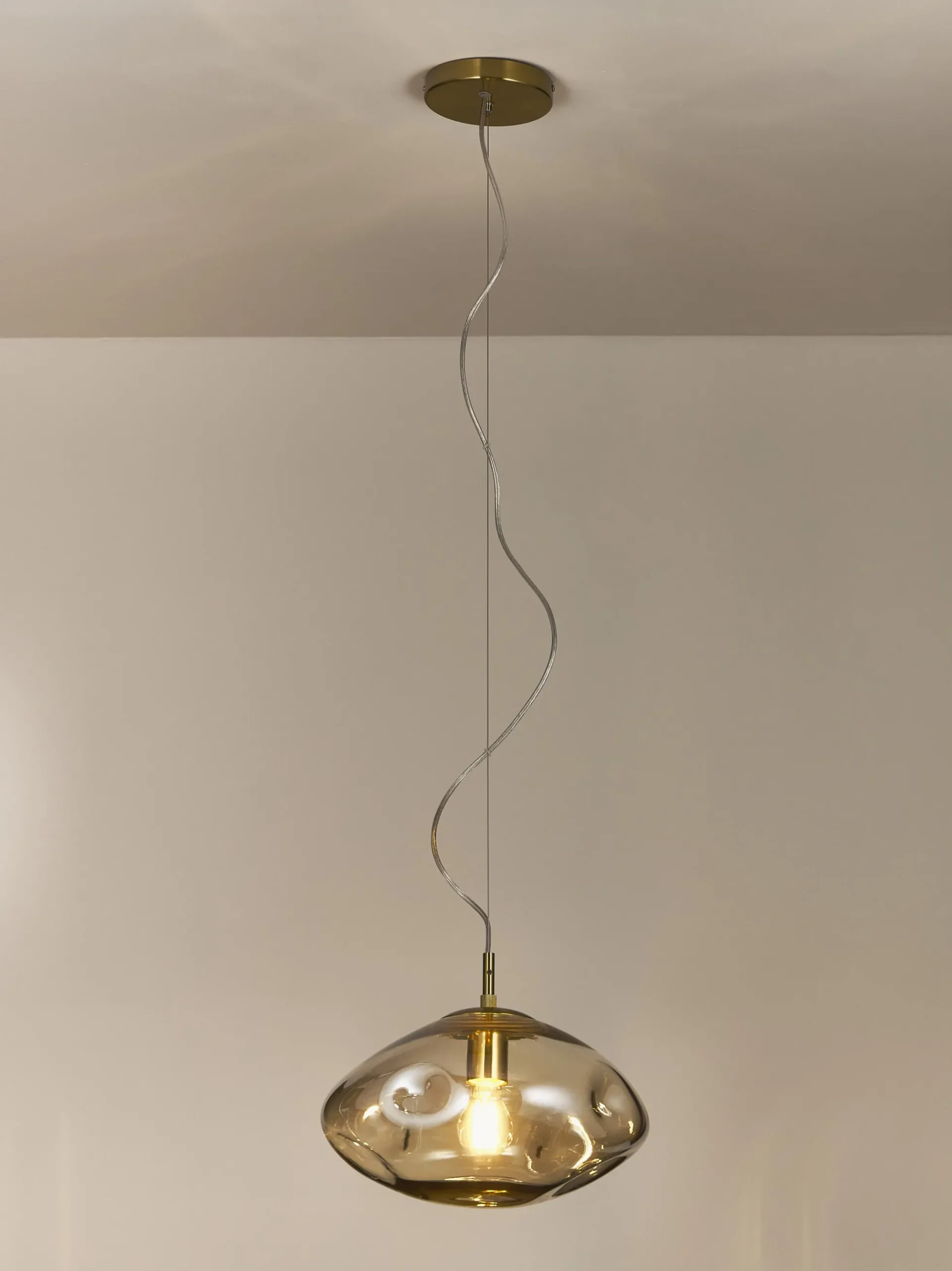 Lampada a sospensione in vetro Amora