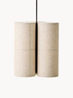 Lampada a sospensione in lino artigianale Hashira