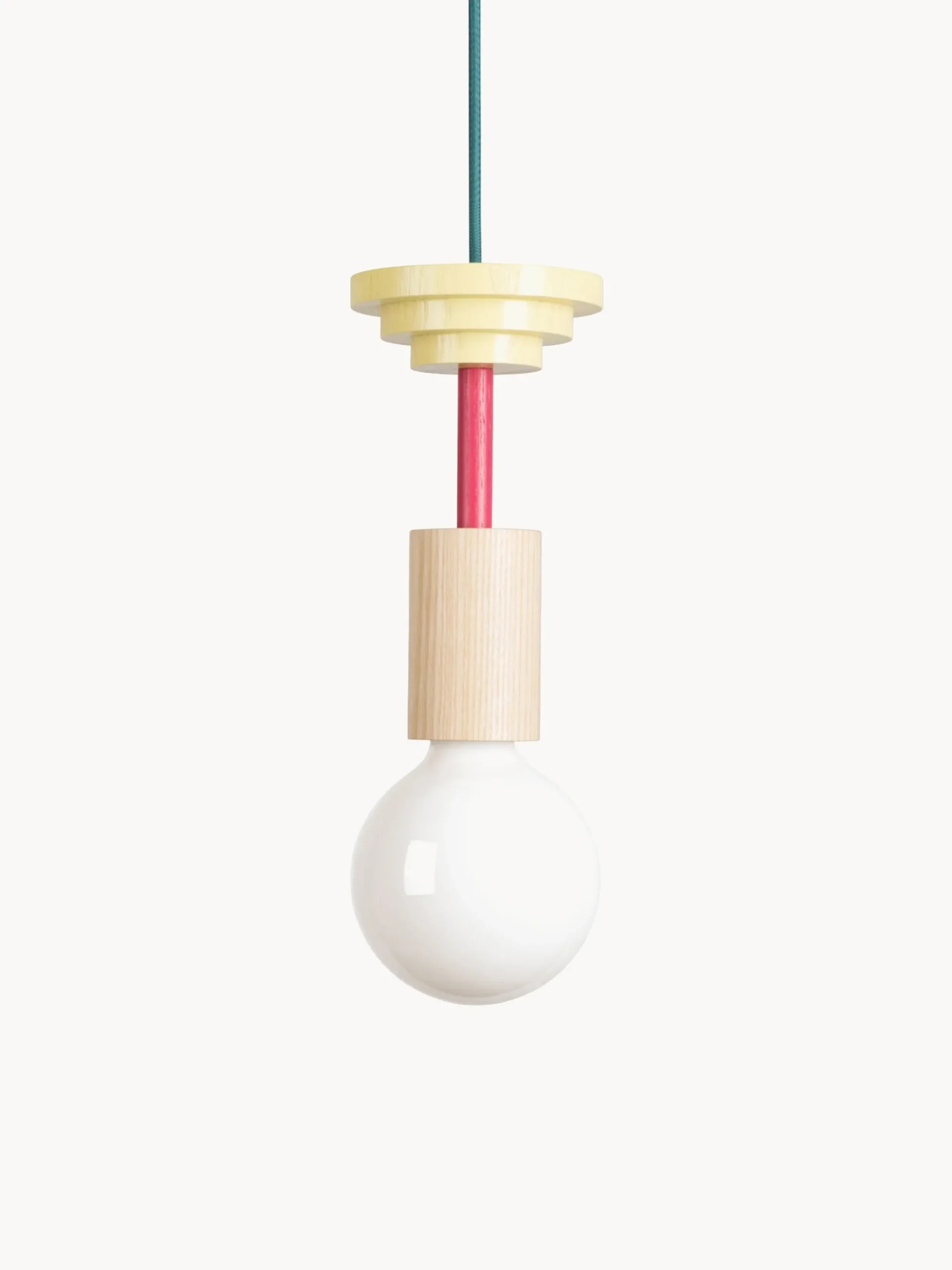 Lampada a sospensione piccola con luce regolabile fatta a mano Junit