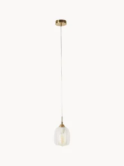 Lampada a sospensione piccola in vetro satinato Vario