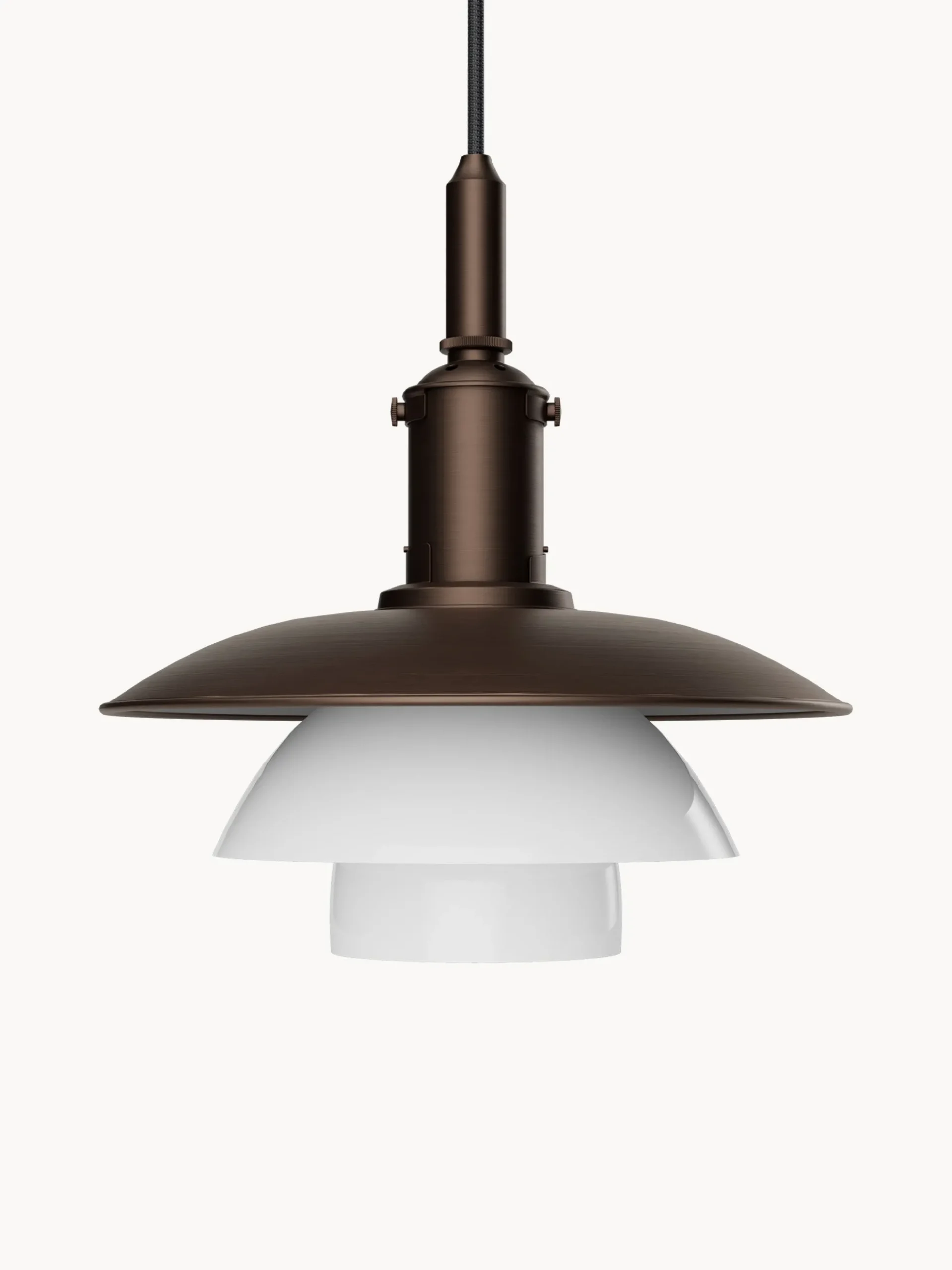 Lampada a sospensione piccola in vetro soffiato PH 3/3