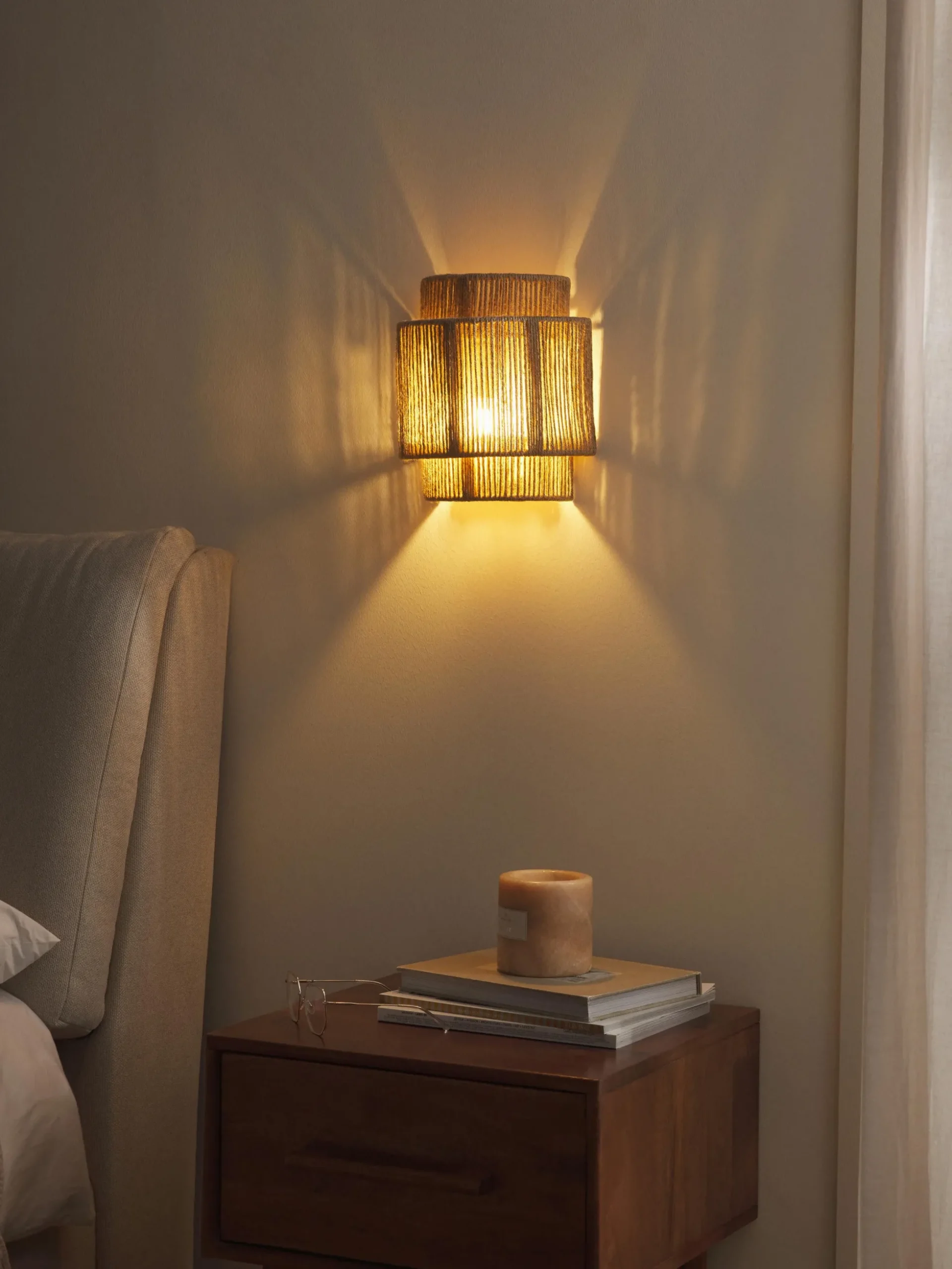 Lampada da parete in iuta Cecillia
