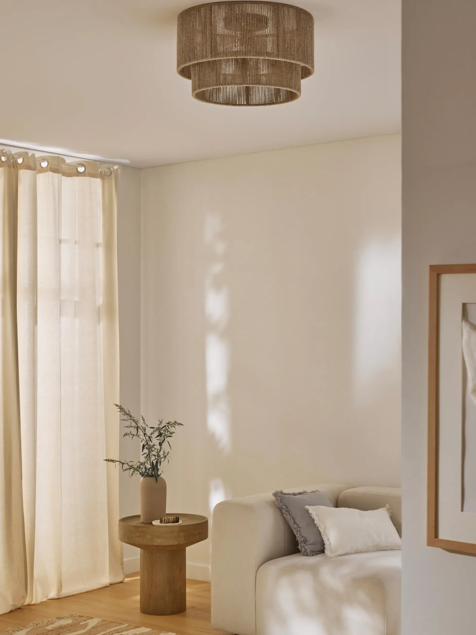 Lampada da soffitto in iuta Cecillia