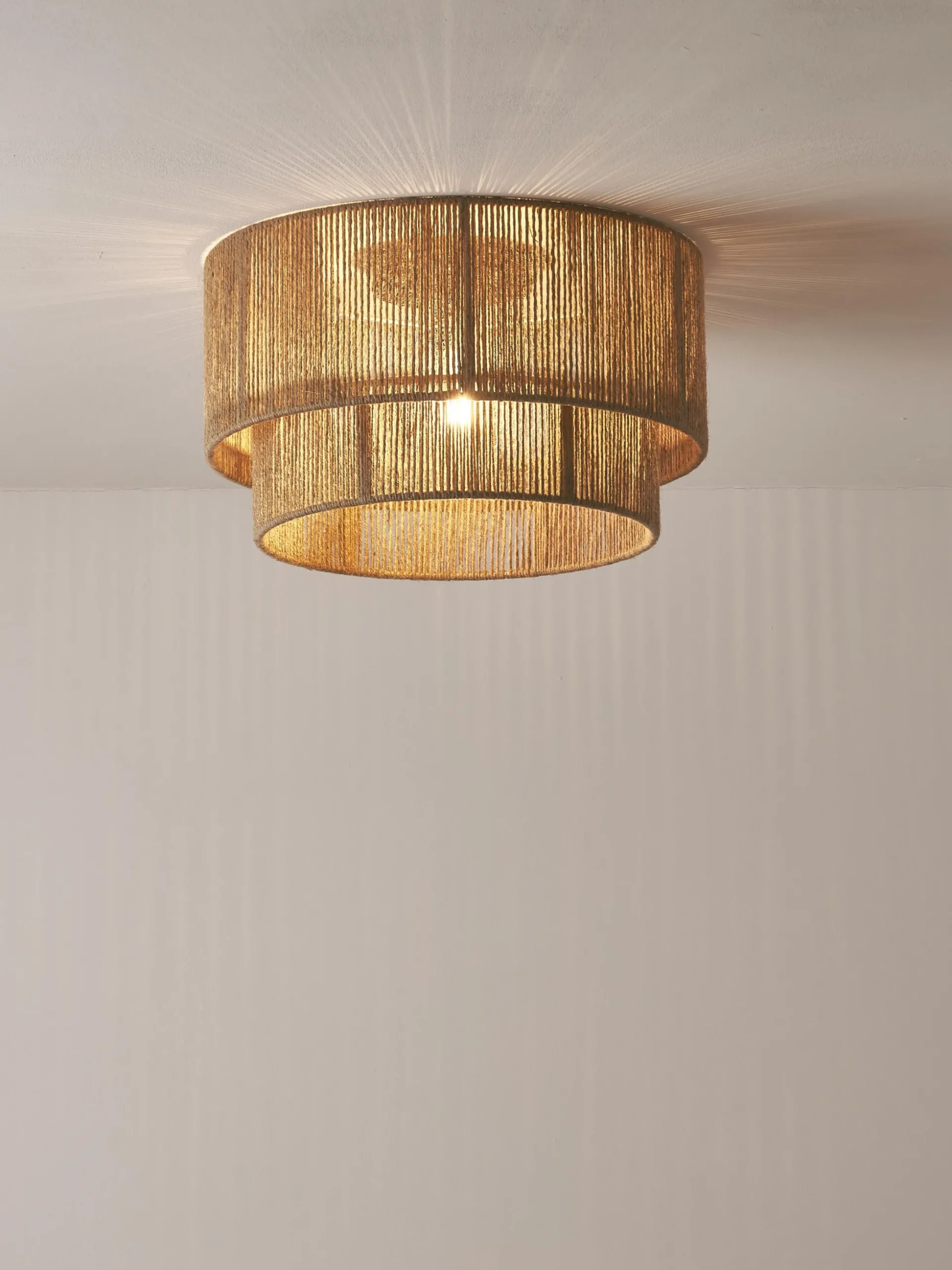 Lampada da soffitto in iuta Cecillia