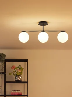 Lampada da soffitto in vetro opale Atlanta