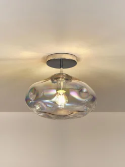 Lampada da soffitto in vetro iridescente Amora