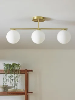 Lampada da soffitto in vetro opale Atlanta
