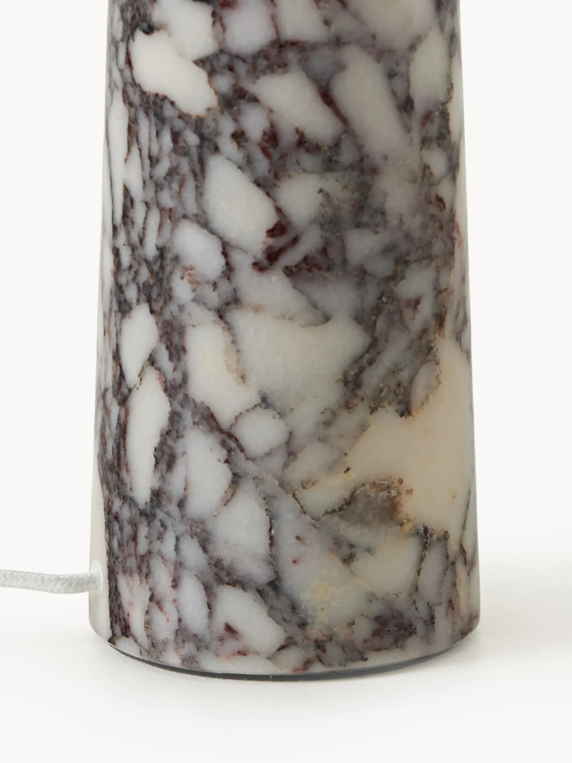 Lampada da tavolo con base in marmo Calcatta viola Carla