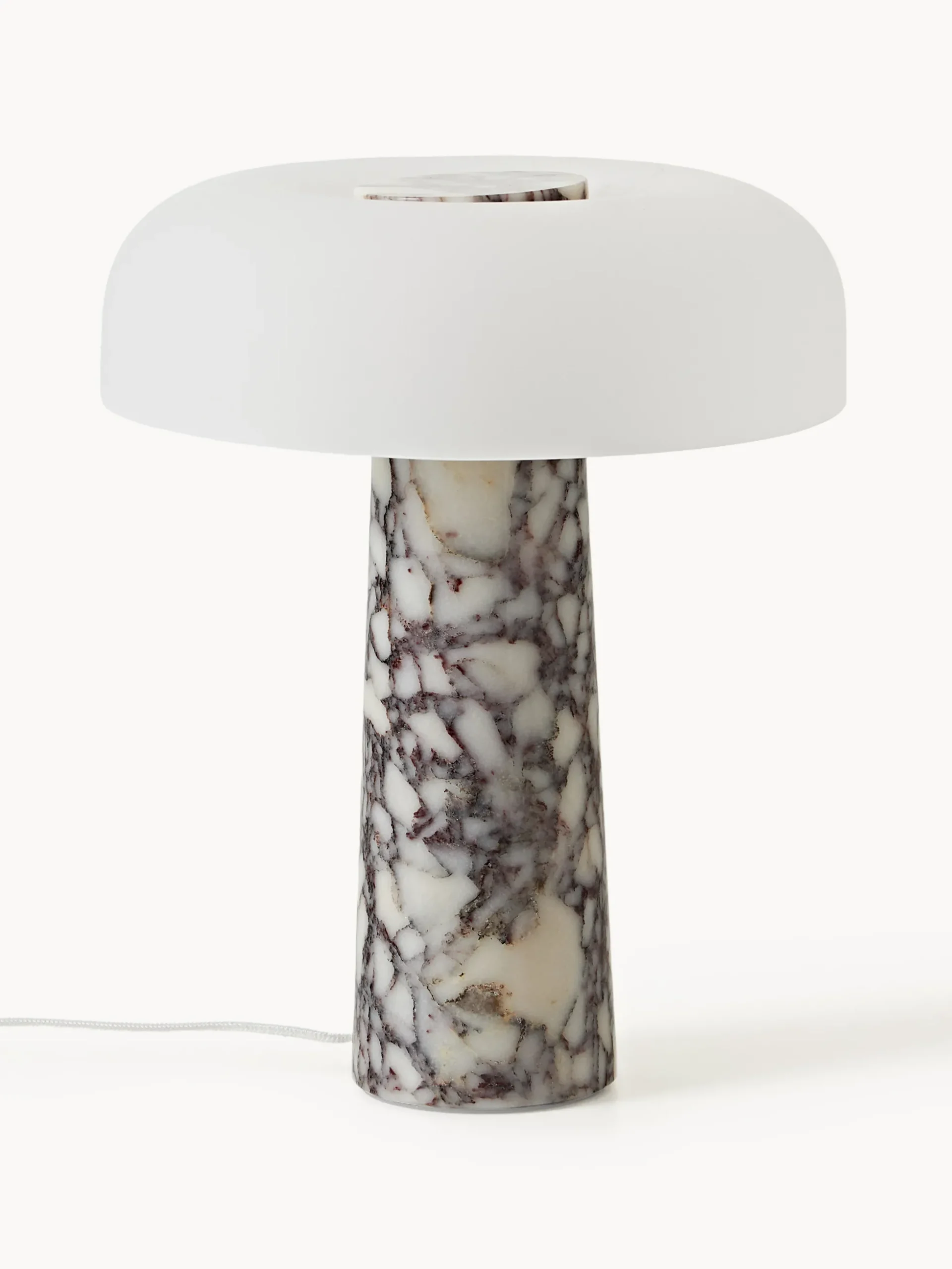 Lampada da tavolo con base in marmo Calcatta viola Carla