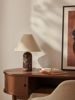 Lampada da tavolo con base in marmo Gia