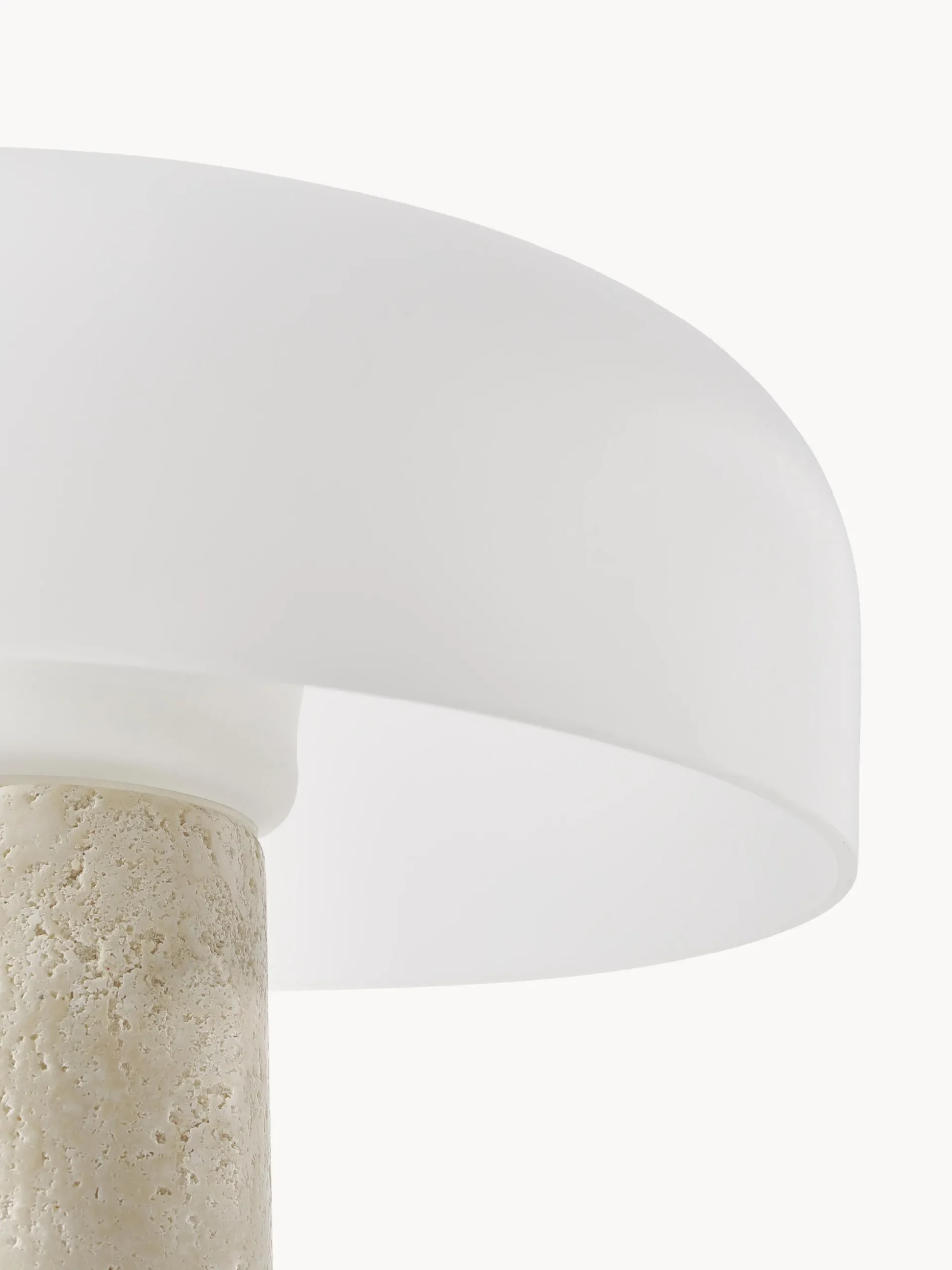 Lampada da tavolo con base in travertino Carla