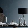 Lampada da tavolo grande in acciaio inossidabile Cobra
