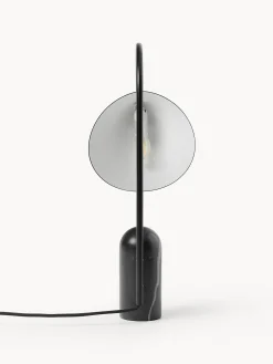 Lampada da tavolo grande con base in marmo Arum, orientabile