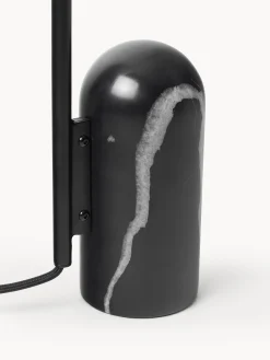 Lampada da tavolo grande con base in marmo Arum, orientabile