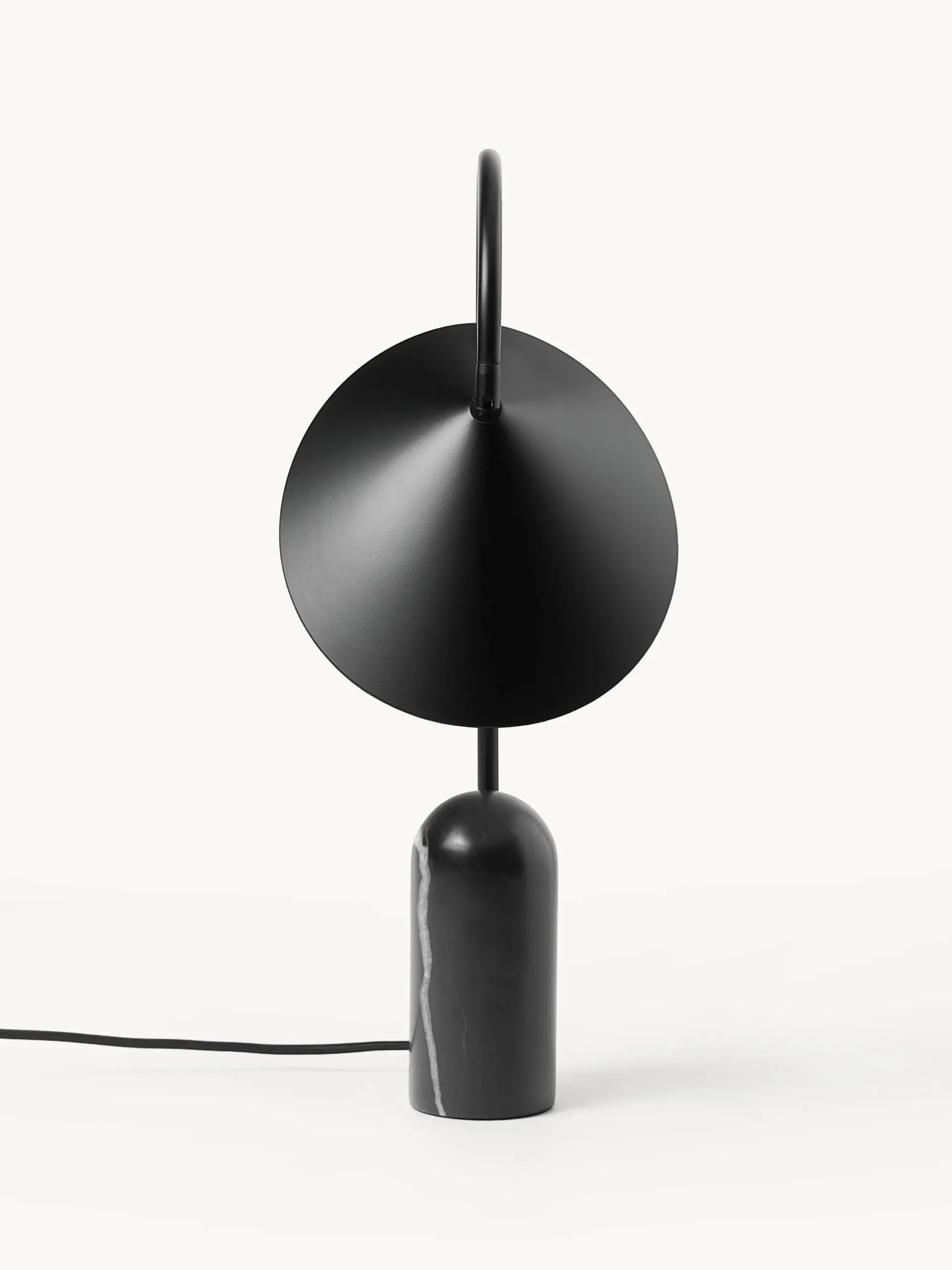 Lampada da tavolo grande con base in marmo Arum, orientabile