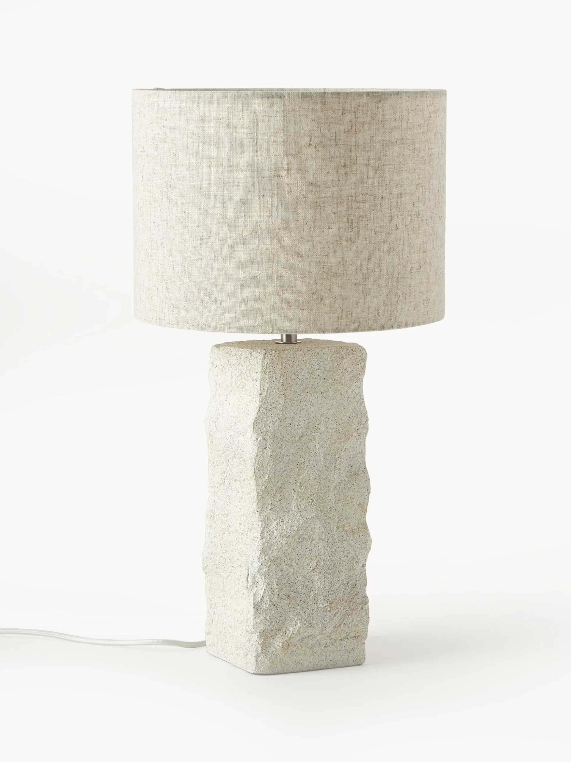 Lampada da tavolo grande con base in cemento Kiri
