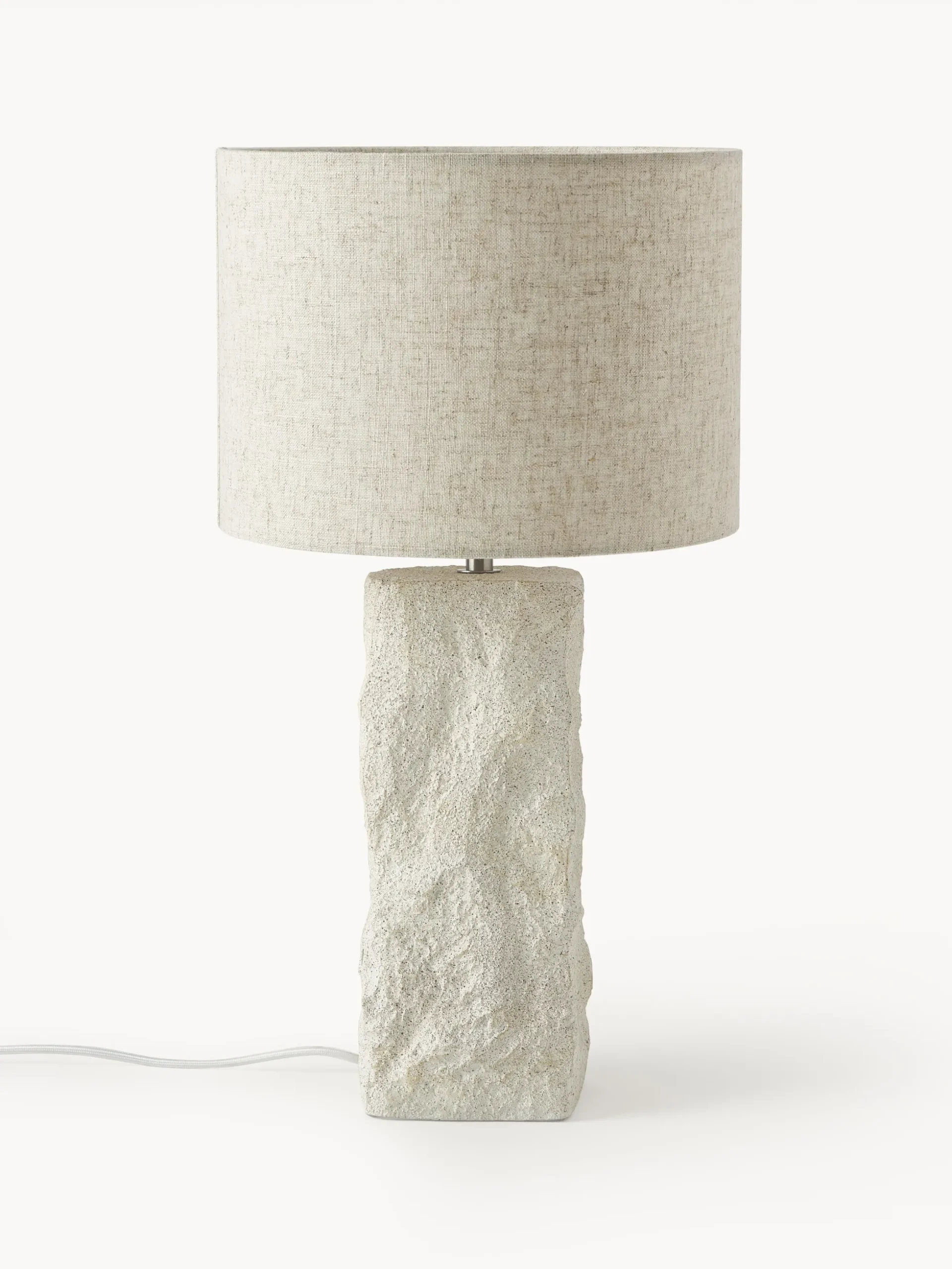Lampada da tavolo grande con base in cemento Kiri