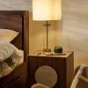 Lampada da tavolo grande con base in vetro Gabor