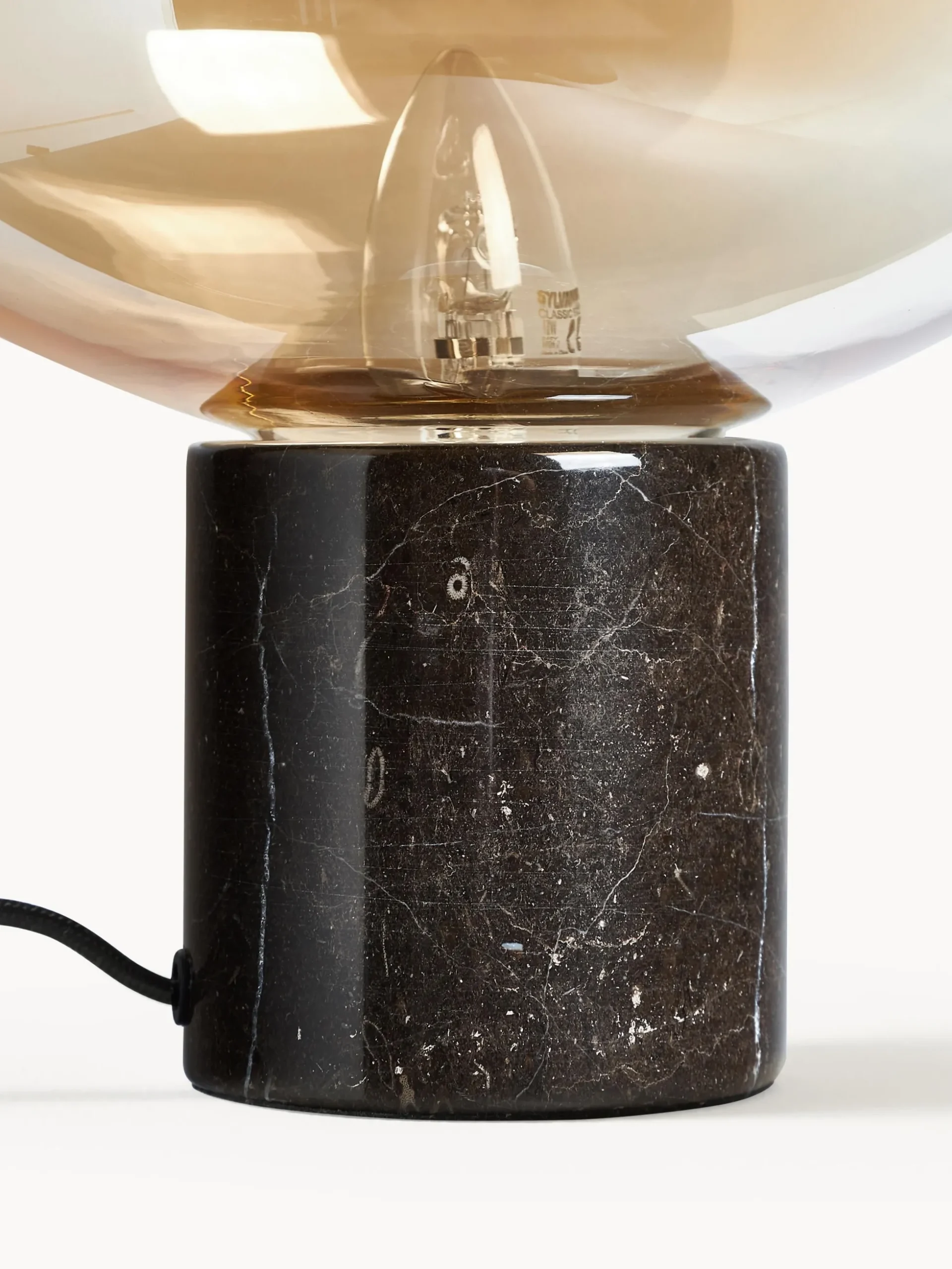 Lampada da tavolo piccola con base in marmo Alma