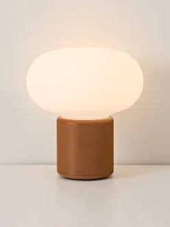 Lampada da tavolo piccola portatile Karl-Johan, luce regolabile
