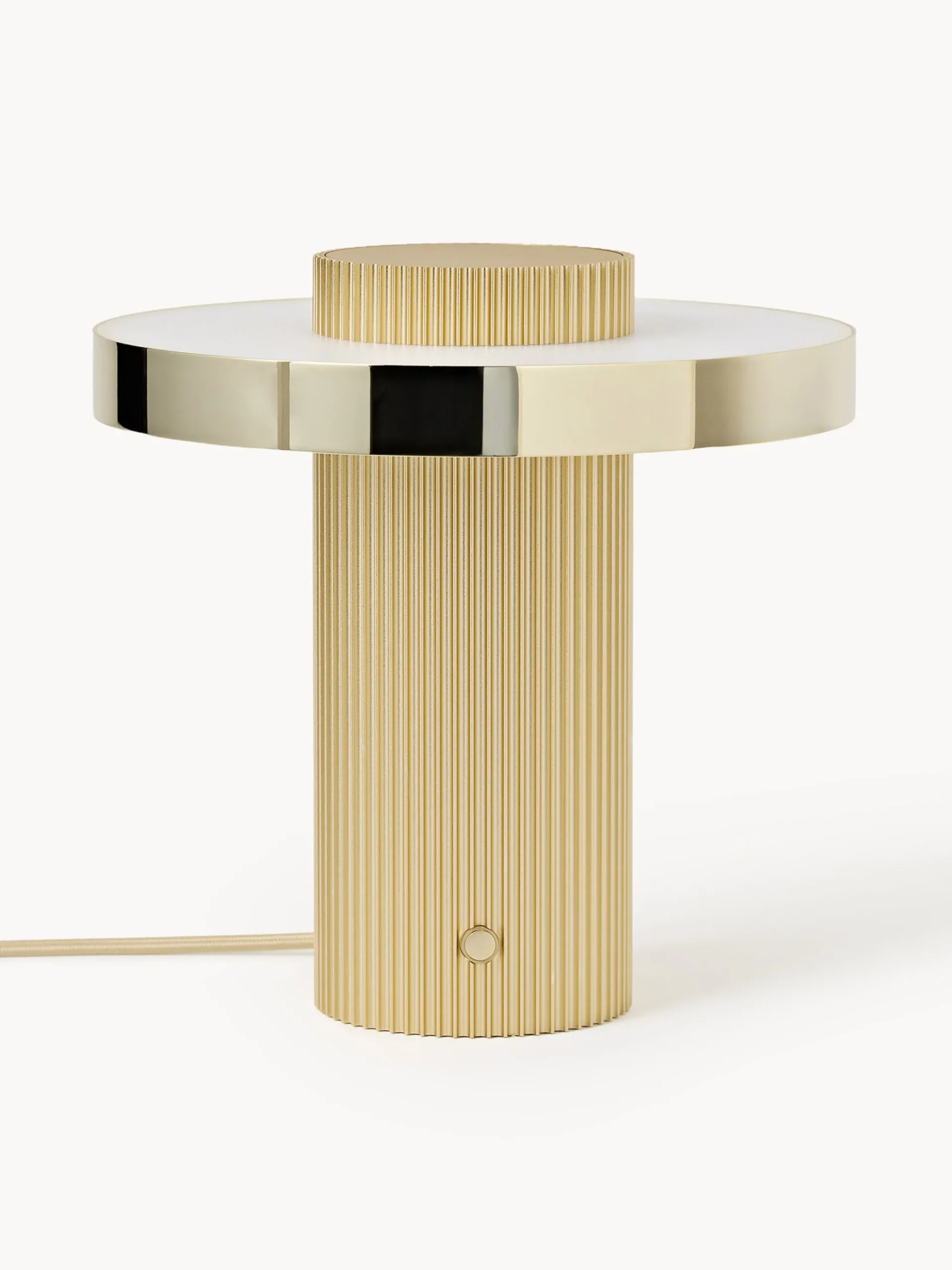 Lampada da tavolo piccola a LED con base millerighe Elna