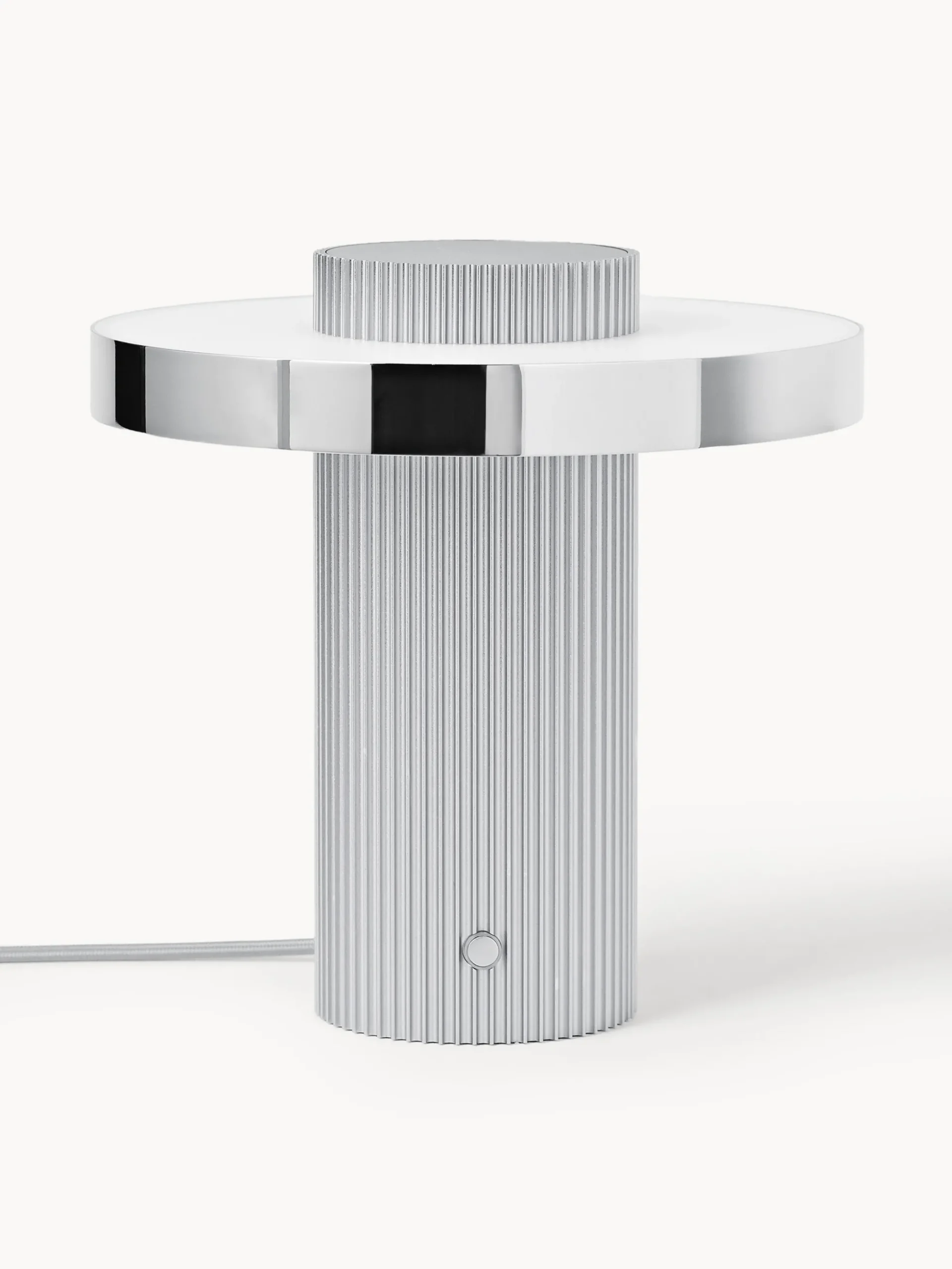 Lampada da tavolo piccola a LED con base millerighe Elna