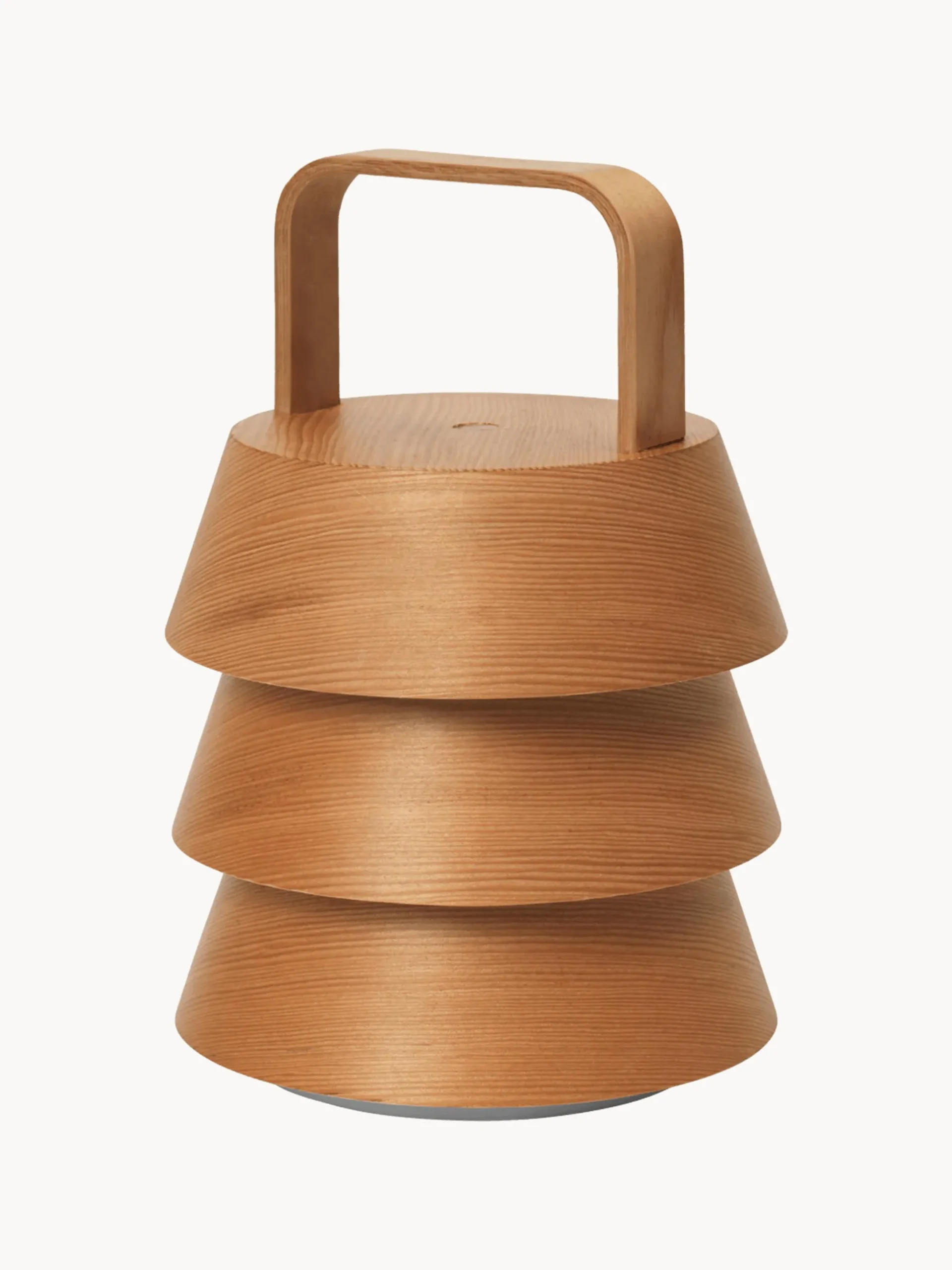 Lampada da tavolo portatile a LED in legno di abete Douglas Luver