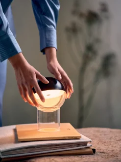 Lampada da tavolo portatile a LED con luce regolabile Pila